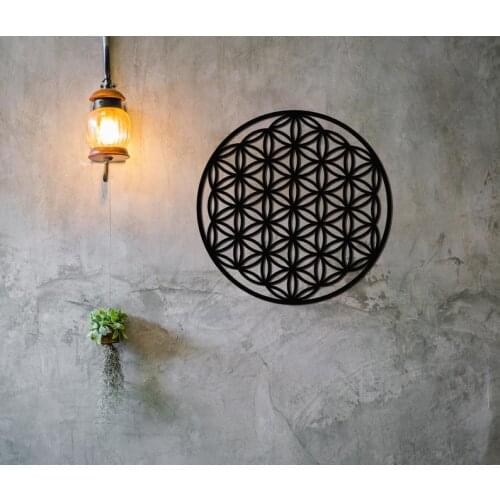 Flower of Life Metal Wall Art, Metal Wall Decor, Black Metal Art, Outdoor Metal Art , Home meditation decor, Laser cut Metal art