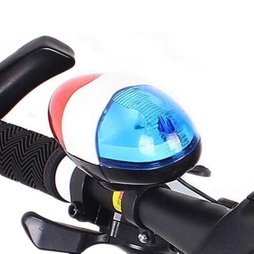 Multifunction 6 LED 4 Tone Sounds Bike Bicycle Horn Bell Police Car Light Electronic Horn