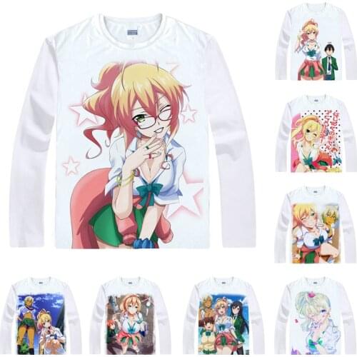 My First Girlfriend Is a Gal T-Shirts Anime Long Sleeve Shirts Hajimete no Gyaru Hajimete no Gal Junichi Hashiba Cosplay Shirt