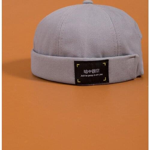 Mens Summer Cotton Brimless Skullies Cap Vintage Urban Unique Street Portable Docker Hats Multipurpose Miki Beanie Hat