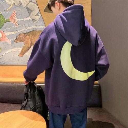 2021 mens winter coat fashion Japanese and Korean hip-hop hooded hoodie loose trend versatile autumn and winter style clothes