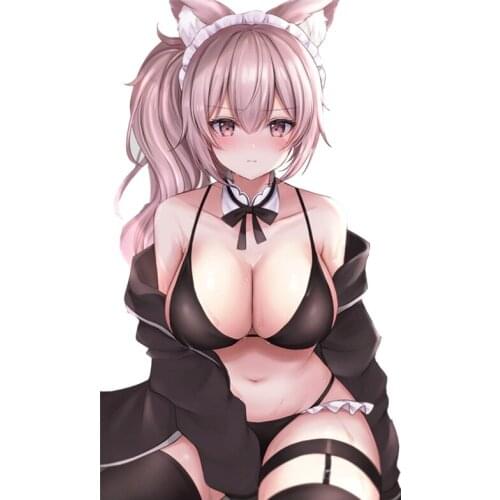 Sexy Anime Girl Personality Car Sticker Decal Cover Scratches Waterproof Anti-UV Car Window Body Decorative Stickers Accessories