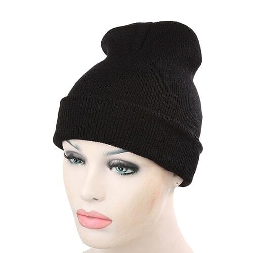 2017 New Men Women Beanie Knit Cap Hip-Hop Winter Warm Elastic Wool Yarn Cuff Hat