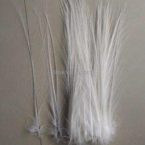 Wholesale high quality 100pcs rare pure white egret feather silk 20-25 cm/8-10 inch collected decorative accessories