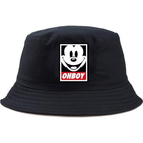 Disney Minnie Mickey Bucket Hat Unisex Summer Beach Panama Hats Mens Women Casual Cap Outdoor Foldable Fishing Fisherman Hat