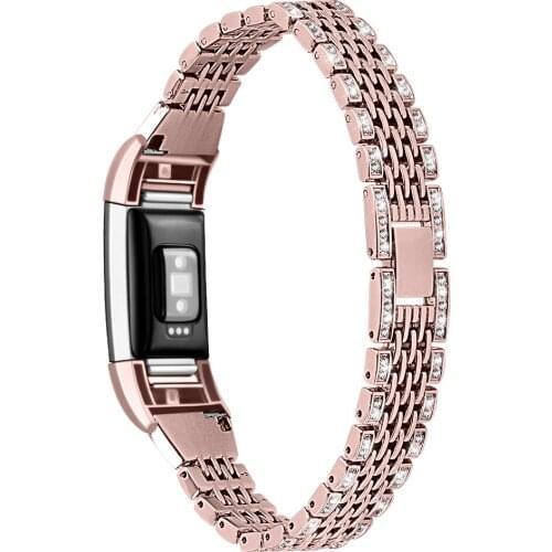 Band for Fitbit Charge 2 Stainless Steel Strap Women Bracelet replacement for Fitbit Charge2 Smart tracker band accessories