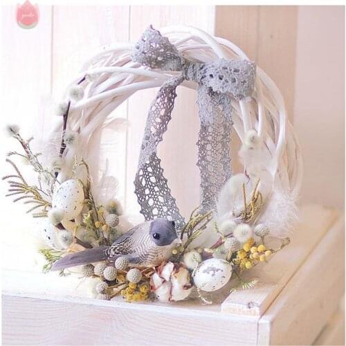 Christmas Rattan Wreath Garland Christmas Decorations For Home Diy Wreath Wedding New Year Stickers Decor House Bedroom Wreath