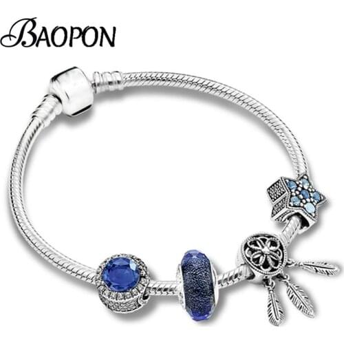 Fantasy Stars Charm Bracelets Catching Love Network Beads Pendant Fine Bracelet For Women Couple Friend Jewelry Gift