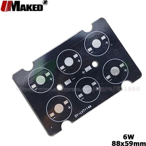 LED PCB 6W RGB Floodlight Aluminum Plate Heatsink High Power PCB Plate For LED light Outdoor Light Landscape Floodlight Lamps