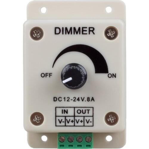 THGS PWM Dimming Controller for LED Lights,Ribbon, Strip,12 - 24 Volt(12V - 24V)8 Amp