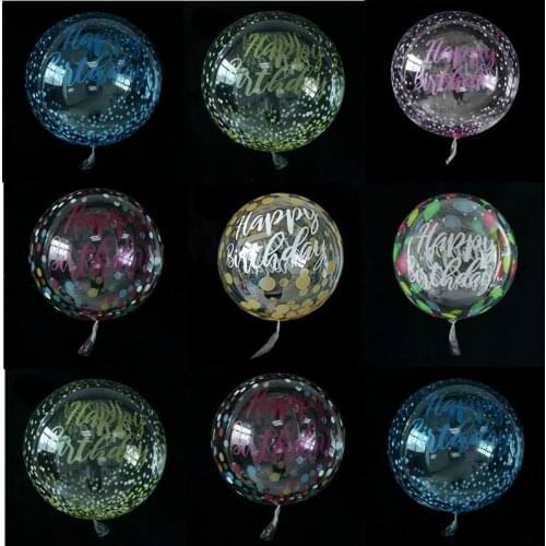 5pcs 18 inch printing transparent balloon helium balloon air birthday balloon decoration party Bobo balloon birthday balloon