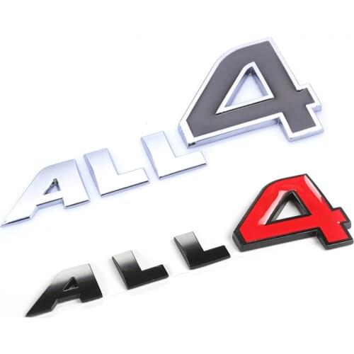 ALL 4 Metal Car Emblem Sticker ALL4 Badge Stickers for MINI R60 R61 F60 Cooper S Countryman Paceman Car styling
