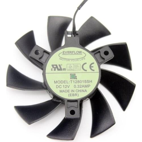 1PCS 75mm diameter GTX650 GTX650TI graphics card fan EVERFLOW T128015SH 2-pin interface