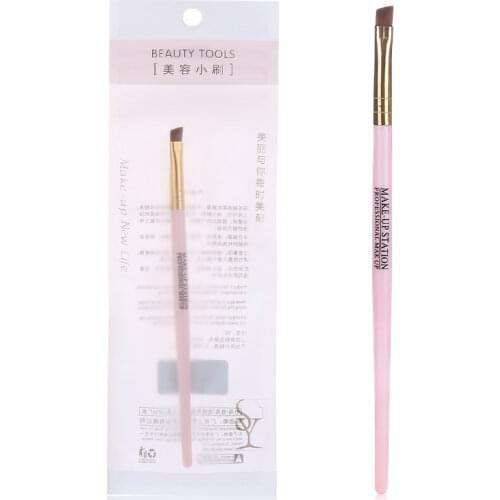 1Pcs Portable Eyebrow Makeup Brushes Bevel Angled Nylon Brush Eyebrow Powder Applicator Beauty Designer Makeup Brushes Tool