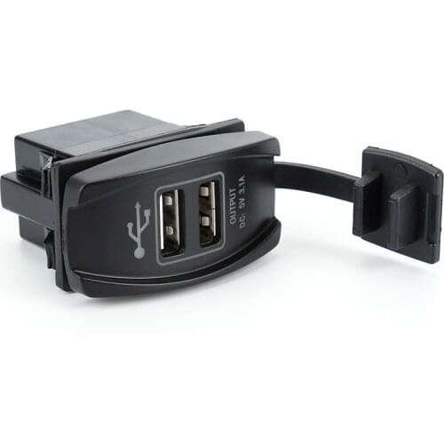 12V-24V 3.1A Motorcycle Car Dual USB Port Charger Socket Plug Waterproof for Motorcycle Car Auto Accessories Camping