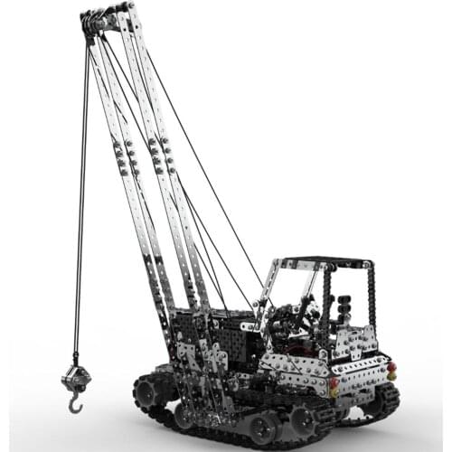 2.4G 10CH RC Crane Children DIY Stainless Steel Assembled Vehicle Metal RC Car Model Assembly Toys For Kids