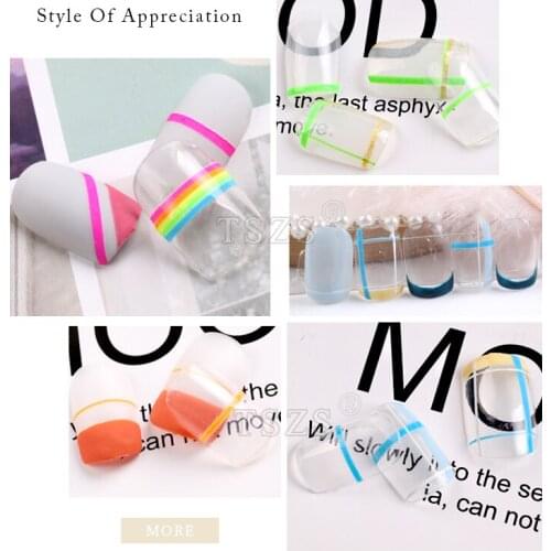 2019 Hot Selling 1sheet/lot Neon Fluorescence Nail Line Sticker DIY 3D Nail Art Sticker For Acrylic Nails