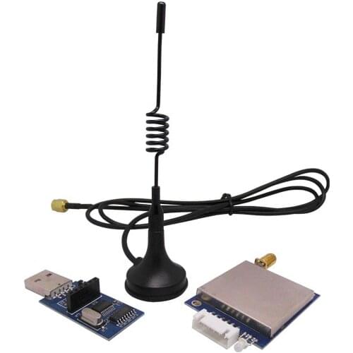 4sets/lot 3km 500mW TTL/RS232/RS485 port RF wireless remote transceiver module kit ( SV651 + sucker antenna +usb bridge board)