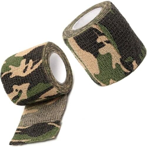 6pcs Camouflage Tattoo Self Adhesive Elastic 5cm Wide Elbow Tattoo Handle Bandage Non-slip Nail Tapes Finger Protection Wrap