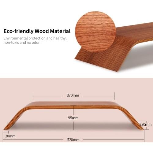SAMDI Wooden Stand All-in-one Machine Monitor Laptop Holder Strong Bearing Capacity Stable Wooden Bracket Replacement for iMac