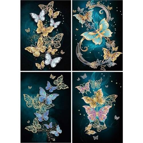 DIY Butterfly Animal Diamond Painting Part Special Shape Drill Resin Painting Kit Art Decoration Picture Gift Hanging Painting