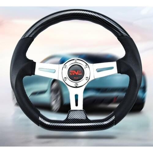14" universal racing steering wheel classic black color 350mm car steering wheel