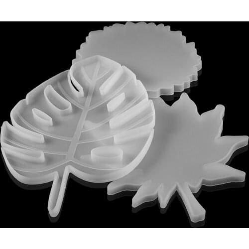 Maple Leaf Silicone Molds UV Epoxy Resin Mold Geometry Coaster Casting Mould for DIY Crafts Table Decoration Jewelry Making Tool