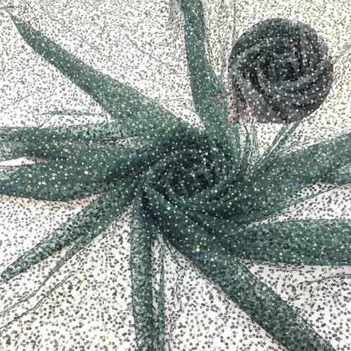 Sequin Embroidery French Mesh Lace Fabric Latest 2021 Nigerian Lace Fabric High Quality Wedding African Lace Fabric SZ0133