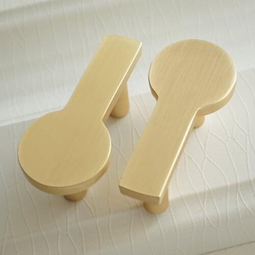 1.26" Brass Double Holes Cupboard Handles Zinc Alloy Cabinet Drawer Knobs Cute Shape Furniture Decoration Door Knob Handle 32mm