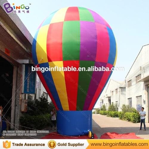 Personalized 8 Meters Height Inflatable Rainbow Ground Balloons Model For Decoration / Giant Hot Air Balloon Replica - BG-A1190