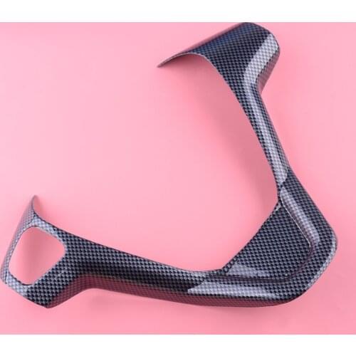 Steering Wheel Trim Cover Car Carbon Fiber Texture Fit For Ford Fiesta Mk7/7.5 2008 2009 2010 2011 2012 2013 2014 2015 2016 2017
