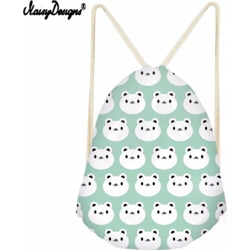 Noisydesigns Men Drawstring BagTote String Shoulder Backpack For Teenagers Boys Panda Mochila Women Daily Casual Girls Knapsack