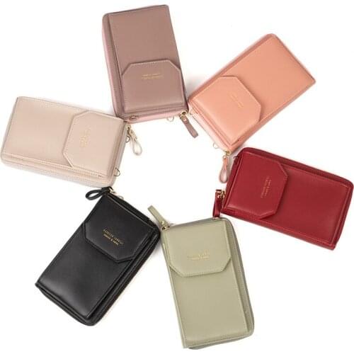 2020 new Korean fashion vertical mobile phone bag compact female bag pu leather small square bag shoulder messenger bag