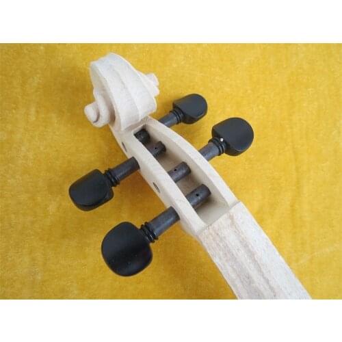 One piece of unfinished violin neck 4/4 with 4pcs vioin pegs