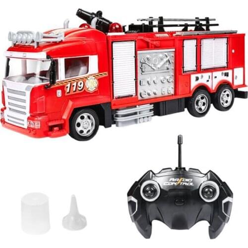 1:24 remote control fire truck electric spray fire truck rc truck drift car Radio Control vehicle Fire Trunk Sound Light model