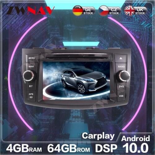 PX6 DSP IPS Screen 4+64G Android 10.0 Car GPS Navi Radio Audio stereo For SUZUKI SWIFT 2011-2016 DVD multimedia Player head unit