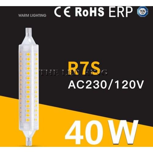 R7S LED 118mm 78mm Dimmable COB Lamp Bulb Glass Tube 15W 30W Replace Halogen Lamp Light AC 220V 230V R7S Spotlight