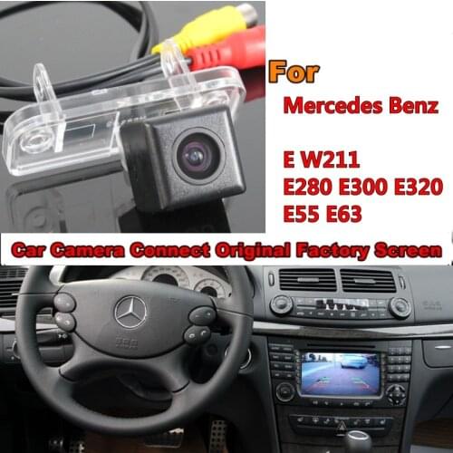 Back Up Reverse Camera For Mercedes Benz E W211 E280 E300 E320 E55 E63 - Rear View Camera / RCA & Original Screen Compatible