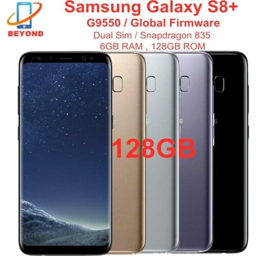 Samsung Galaxy S8+ S8 Plus G9550 128GB ROM 6GB RAM Dual Sim Octa Core 6.2" RAM Snapdragon 835 NFC Original Unlocked Mobile Phone