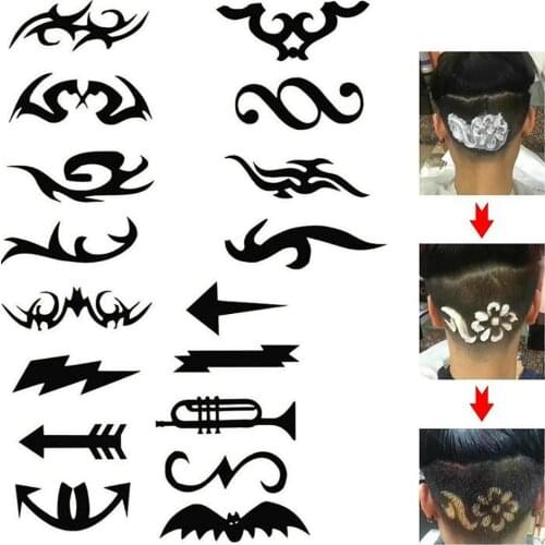 Hair Styling Tattoo Template Stencil Trimmer Salon Salon Hairstyle Carving Template DIY Hairdressing Model