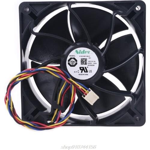 W12E12BS11B5-57 For Nidec 12038 DC12V 1.65A PWM Cooling Fan 12cm 6000RPM Ant S7 S9 fan 4wire BTC A13 21 Dropship