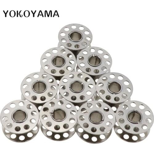 YOKOYAMA 10PCS Metal Bobbins Spool Sewing Craft Tool Bobbin Core Sewing Home Old-Fashioned Foot Sewing Machine Accessories