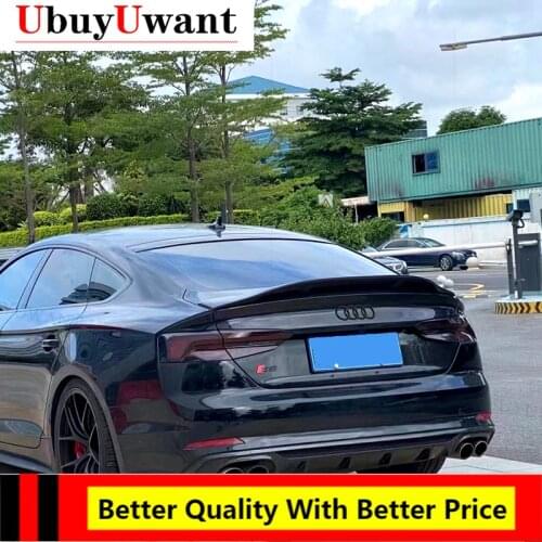 Rear Genuine Carbon Fiber Trunk Spoiler Deck Wing R-Style For AUDI A5 S5 RS5 2008-2021 Sportback Coupe 2Doors/4Doors