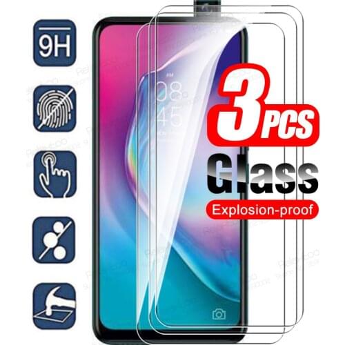 3pcs Tempered Protective Glass For Tecno Camon 15 Pro 12 Air Spark 6 Go 5 Pouvoir 4 Screen Protector Armor Full Cover Phone Film