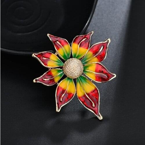 YADA 2020 Rhinestone Yellow Sunflower Pins&Brooches for Womens Mens Clothes Scarf buckle collar jewelry pins Brooches BH200037