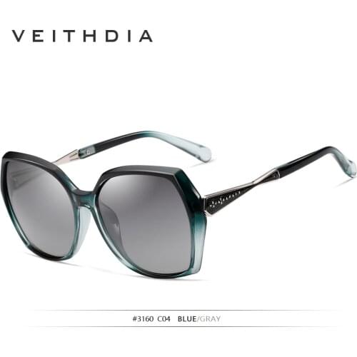 VEITHDIA Womens Sunglasse Polarized Gradient UV400 Lens Luxury Ladies Sun Glasses Eyewear For Female Oculos de sol 3160