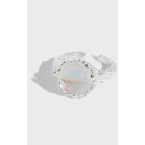 SHANICE S925 Sterling Silver Open Ring Moonstone Rings for Women Gemstone Ring Wedding Engagement Fine Jewelry Gift