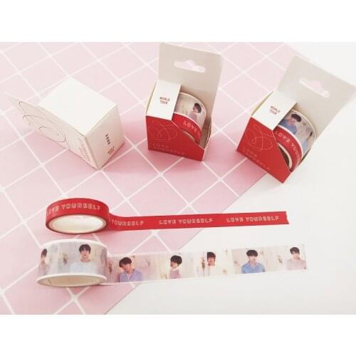 10boxes/lot KPOP Star jhope v jin jungkook suga jiming rm Tape Paper Hand account sticker toy fans gift