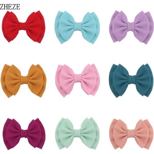 10pcs/lot DIY Hair Bows Barrette 6'' Double Layer Bows Hair Clips for Kids 2020 New Arrival Wholesale DIY Girls Hair Accessories