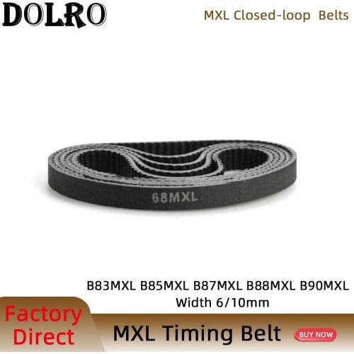 5/10pcs MXL Timing Belt B83 B85 B87 B88 B90 Width 6/10mm Teeth 83 85 87 88 90 Synchronous belt 66MXL 68MXL 69MXL 70MXL 72MXL